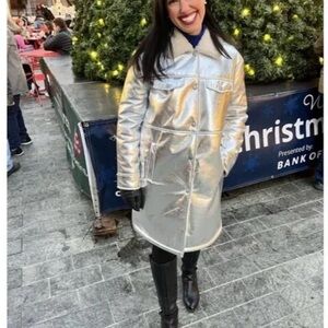 Metallic Silver Coat